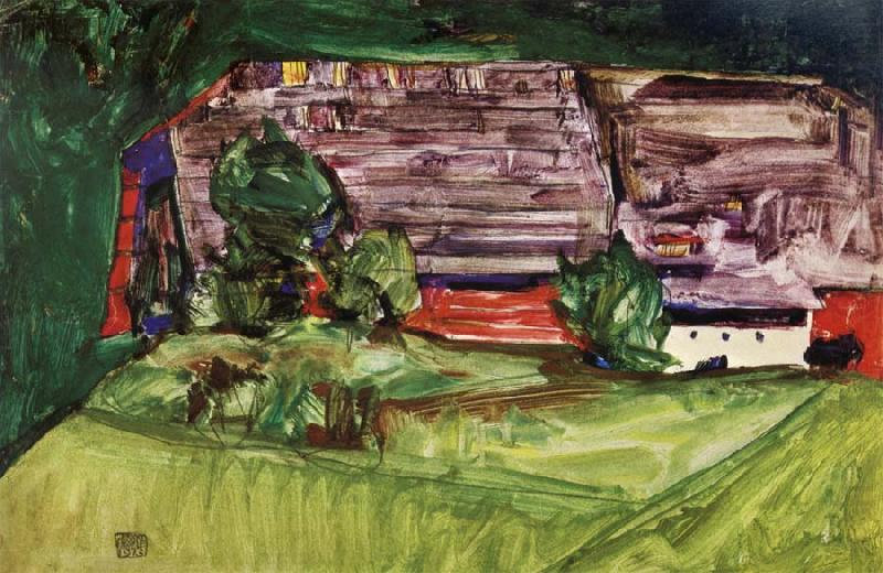 Peasant Homestead in a Landscepe, Egon Schiele